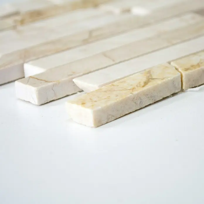 Mosaikfliese Golden Cream MOS BRICK 2807 - 30,5 x 32,2 cm, Cream, Matt - Vorderansicht