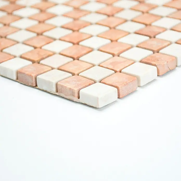 Mosaikfliese Quadrat MOS 15/1513R - 30,5 x 32,2 cm, Rot, Matt - Vorderansicht