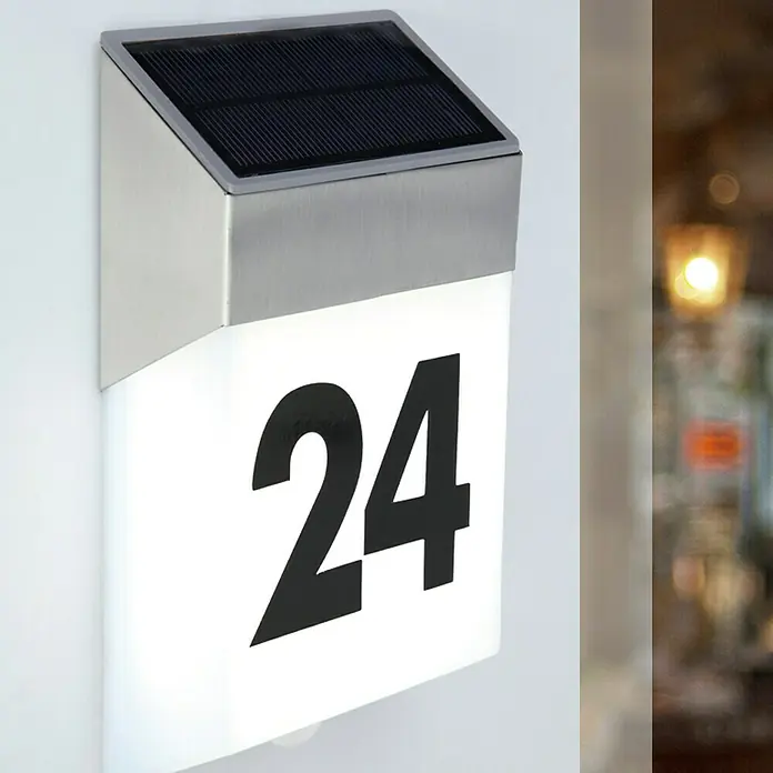 Lutec Aplique solar para exterior con sensor - Detector de movimiento, Blanco neutro, IP44 - Vista de perfil izquierdo