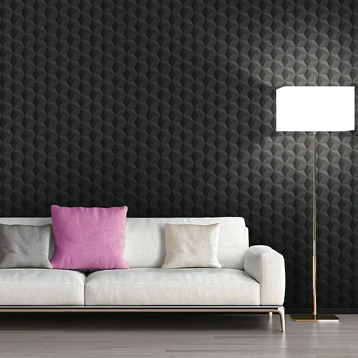 AS Creation Flis tapeta Life 3 - Sivo-crne boje, Grafika, 10,05 x 0,53 m - Proizvod u upotrebi