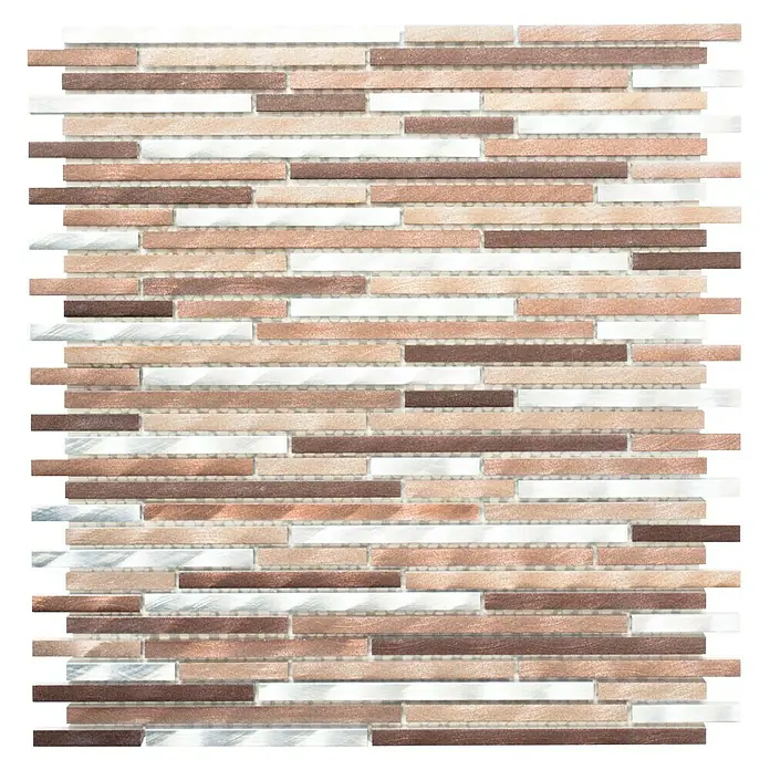 Mosaikfliese Verbund Mix XAM A981 - 29,8 x 31,8 cm, Kupfer, Matt - Ansicht von oben