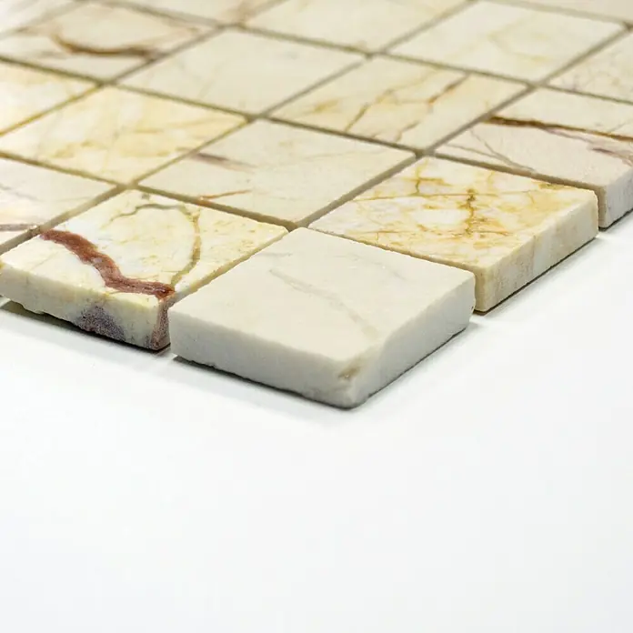 Mosaikfliese Quadrat MOS 32/2807 - 30,5 x 30,5 cm, Beige, Matt - Vorderansicht