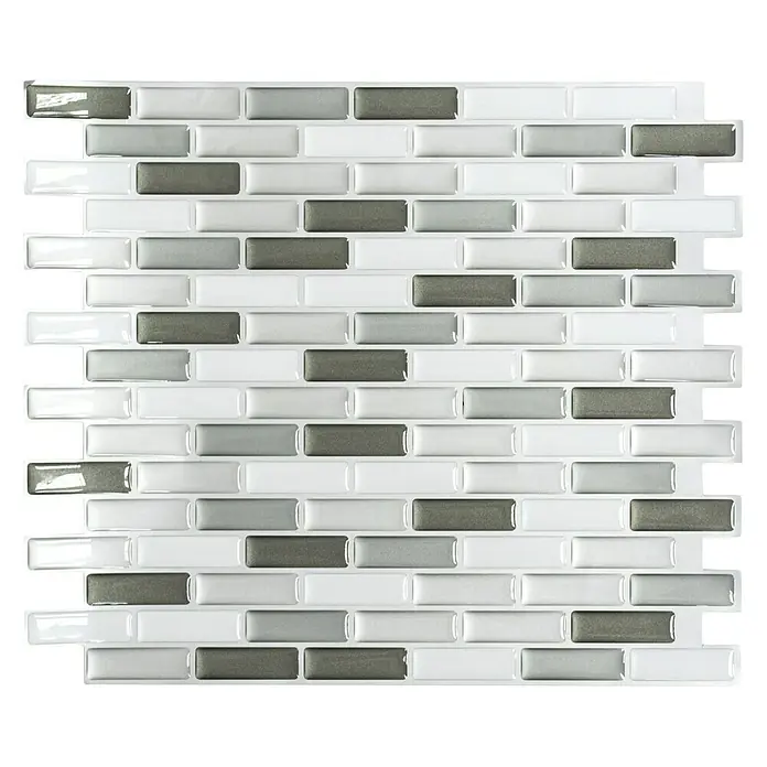 Selbstklebemosaik SVM 24086 - 4 Stk., 23,6 x 25,5 cm, Vinyl, Grau/Silber - Ansicht von oben