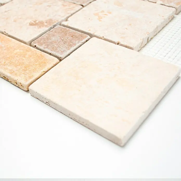 Mosaikfliese Mix Travertine XNT 40602 - 30,5 x 30,5 cm, Beige, Matt - Vorderansicht