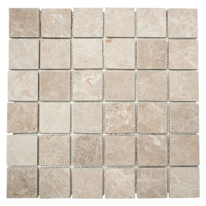 Mosaikfliese Quadrat XNT 46604 - 30,5 x 30,5 cm, Beige, Matt - Ansicht von oben