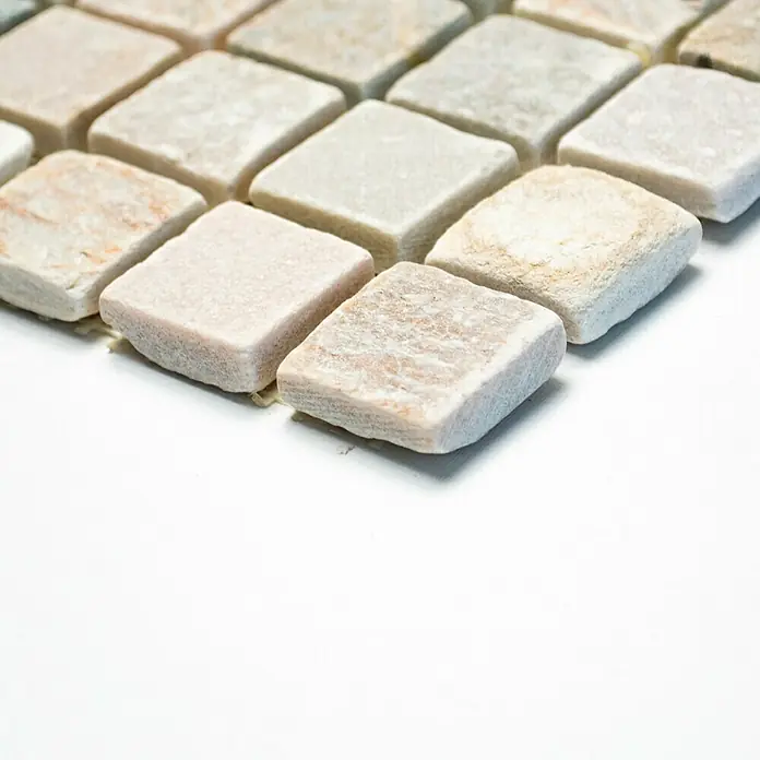 Mosaikfliese Quadrat XQM 10XS - 30,5 x 30,5 cm, Beige/Grau, Matt - Vorderansicht