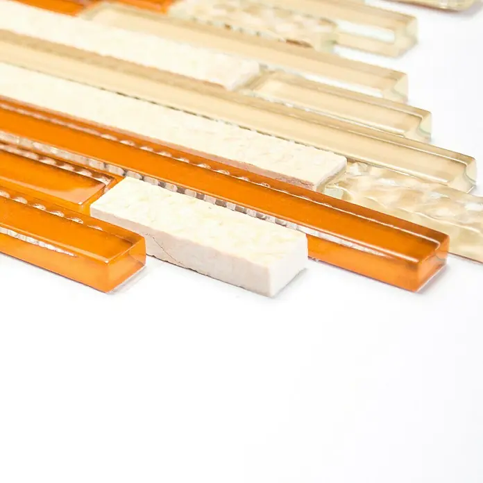 Mosaikfliese Crystal Mix XCM MV838 - 30 x 30,6 cm, Beige, Glänzend - Vorderansicht