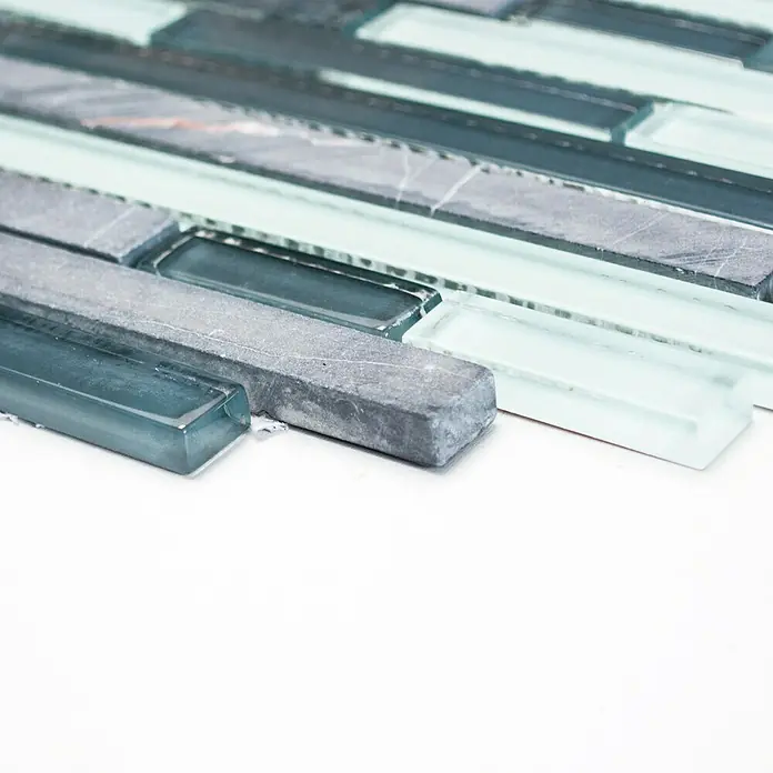 Mosaikfliese Crystal Mix XCM MV828 - 30 x 30,4 cm, Grau - Vorderansicht