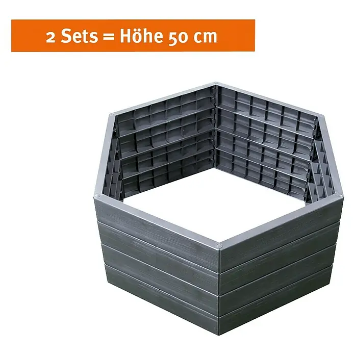 Garantia Hochbeet Ergo - Ø x H: 110 x 25 cm, Modular - Ansicht von oben