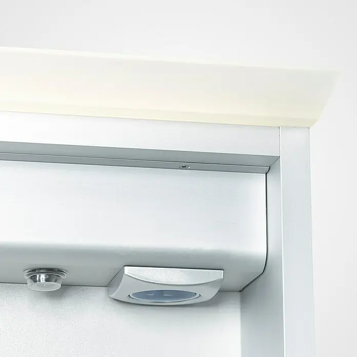 DSK LED-Spiegelschrank Aluminio Light - B x H: 60 x 70 cm, Mit Beleuchtung, Aluminium, Silber