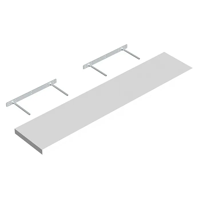 Regalux Zidna polica XL4 - 23,5 x 118 x 3,8 cm, Bijele boje, Opteretivost: 12 kg - Pogled odozgo