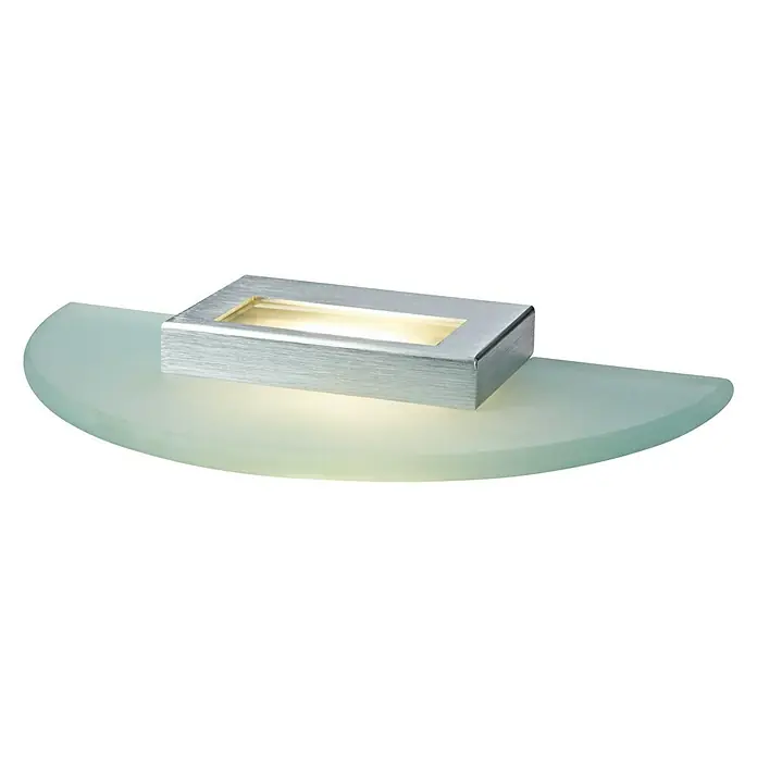 Voltolux Alu-Design Aplique de pared Reggio - R7s, L x An x Al: 16 x 32 x 7,4 cm, Plateado, 80 W