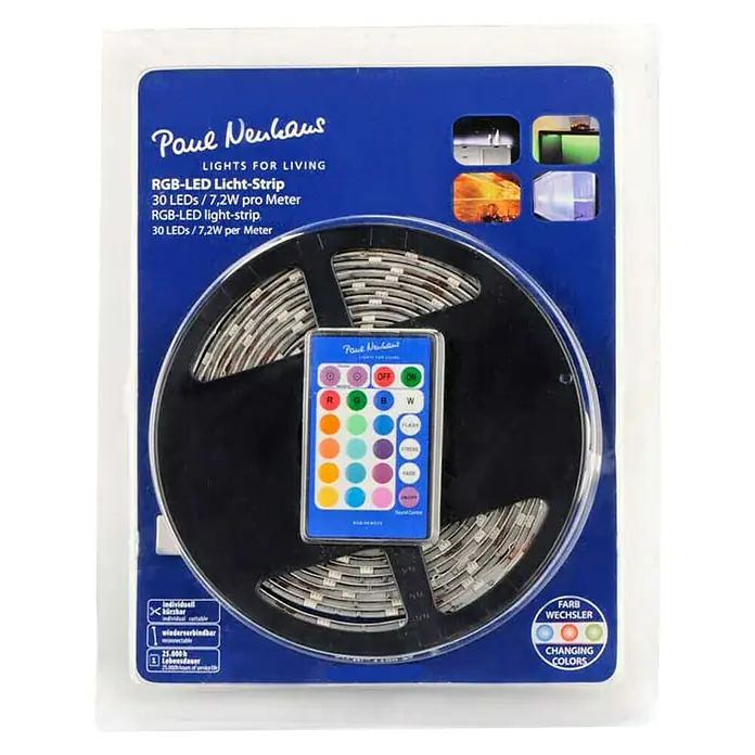 Paul Neuhaus LED traka Teania - 10 m, Maksimalna snaga: 3 W, Fiksiranje boje - Pogled sprijeda