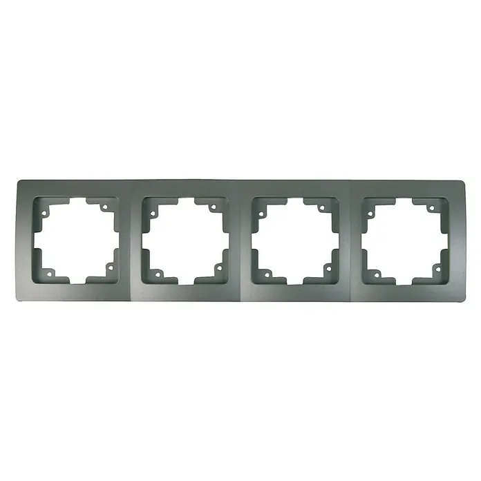 Voltomat DIVA Abdeckrahmen - Platin, 4-fach, Kunststoff, Unterputz