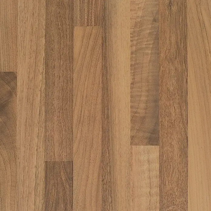 Küchenarbeitsplatte nach Maß - Nussbaum Butcherblock, Max. Zuschnittsmaß: 372 cm, Stärke: 3,8 cm - Detailaufnahme
