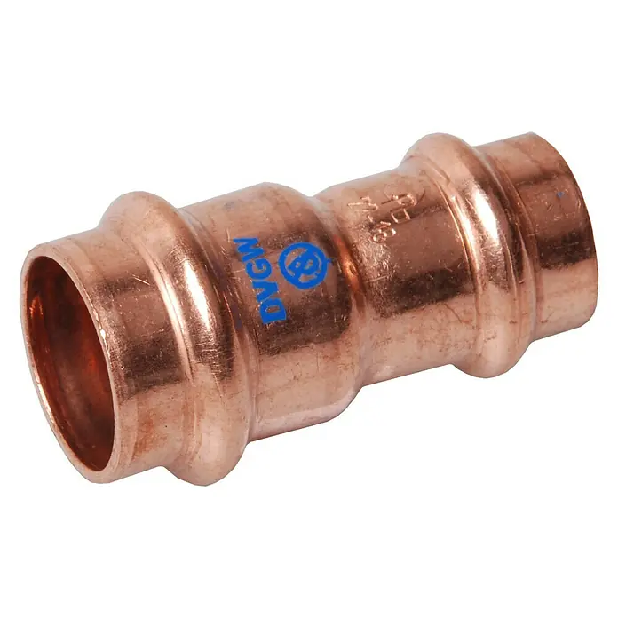 Press-Reduziermuffe - Durchmesser: 18 x 15 mm, Presskontur: V - Vorderansicht