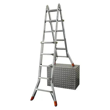 Krause Monto Sprossen-Gelenk-Teleskopleiter TeleMatic