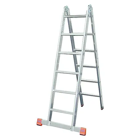 Krause Monto Sprossen-Gelenk-Doppelleiter TriMatic