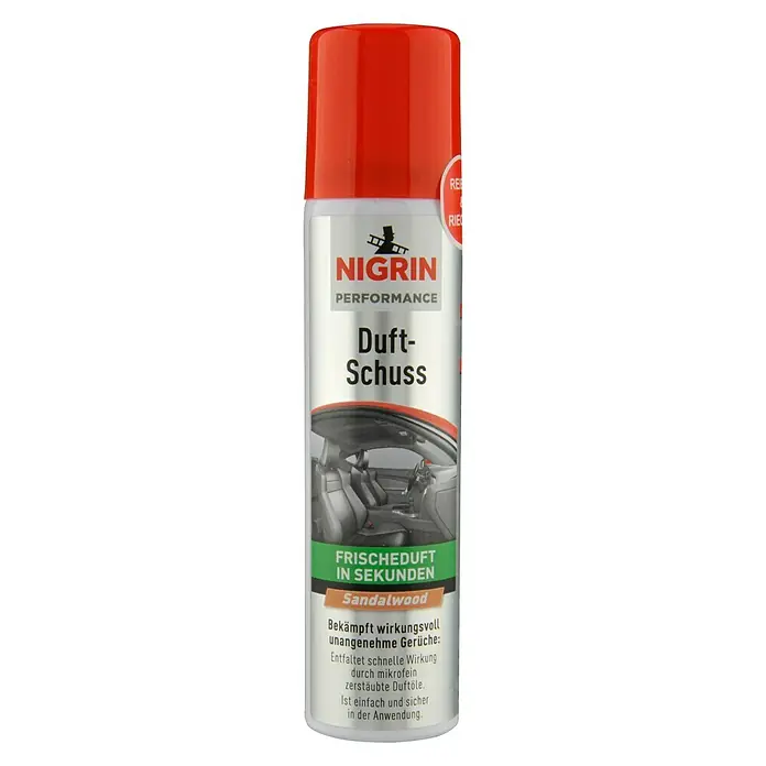 Nigrin Lufterfrischer Duftschuss - 75 ml, Sandalwood - Vorderansicht
