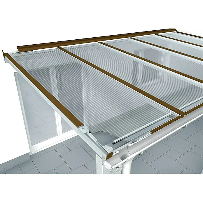 Abschlussprofil - 98 cm x 16 mm, Silbergrau, Geeignet für: Stegplatten 16 mm, Aluminium - Stimmungsaufnahme