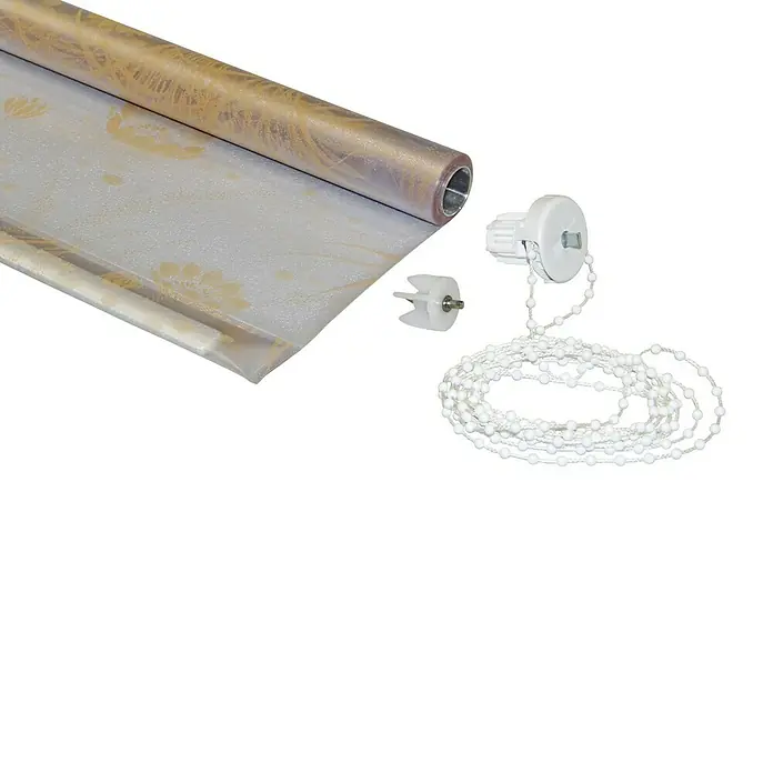 Eco-Dur Ersatzvorhang - Passend für: Eco-Dur Duschrollo deluxe, Seerosen, Beige - Detailaufnahme