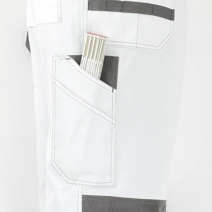 Malerhose - L, Weiß, Polyester
