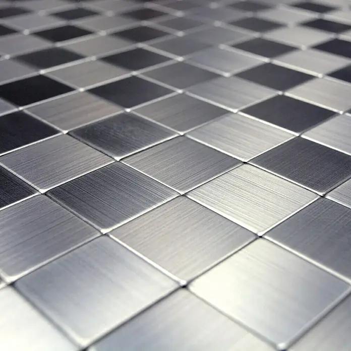 Samoljepljiva mozaik pločica SAM 4MM25 - 30,5 x 30,5 cm, Metal, Srebrne boje