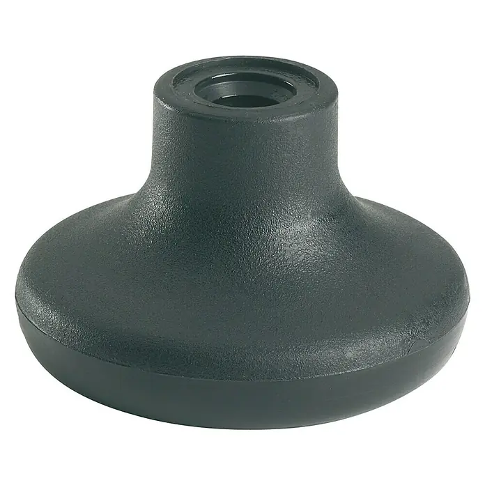 Stabilit Nogica za namještaj - Ø x V: 50 x 32 mm, Nosivost: 20 kg, Promjer otvora za vijak: 8 mm, Crne boje - Pogled odozgo