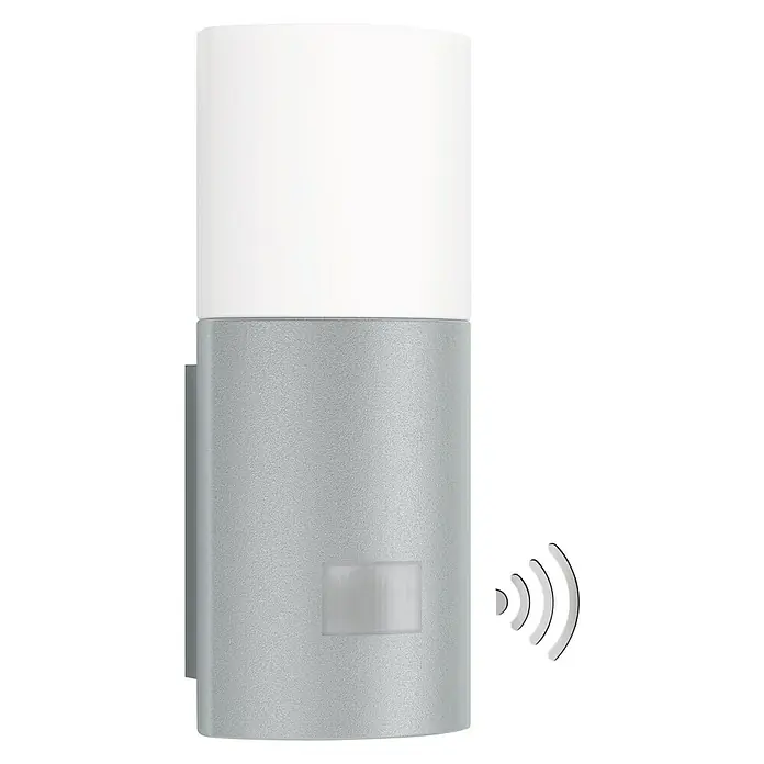 Steinel LED sensor buitenlamp L 900 Uplight - 7 W, l x b x h: 19,5 x 8 x 8,5 cm, Zilver, Warm wit - Zijaanzicht links