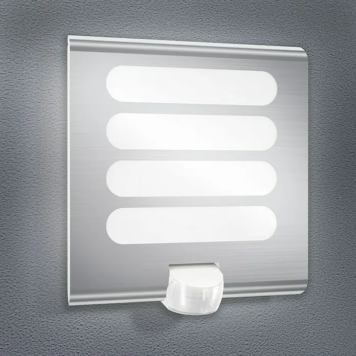 Steinel LED sensor buitenlamp L 224 - 7,5 W, l x b x h: 25,1 x 24,6 x 8,4 cm, Roestvrij staal, Wit, Warm wit