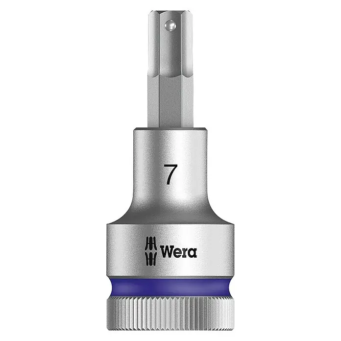 Wera Zyklop Umetak za nasadni ključ - Unutarnji šesterobridni vijci, Širina ključa: 7 mm, ½″ - Pogled sprijeda