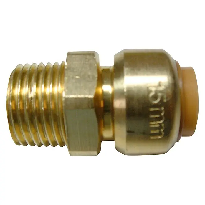 Steck-Übergangsnippel IA - Durchmesser: 12 mm, Außengewinde: ½″, Messing