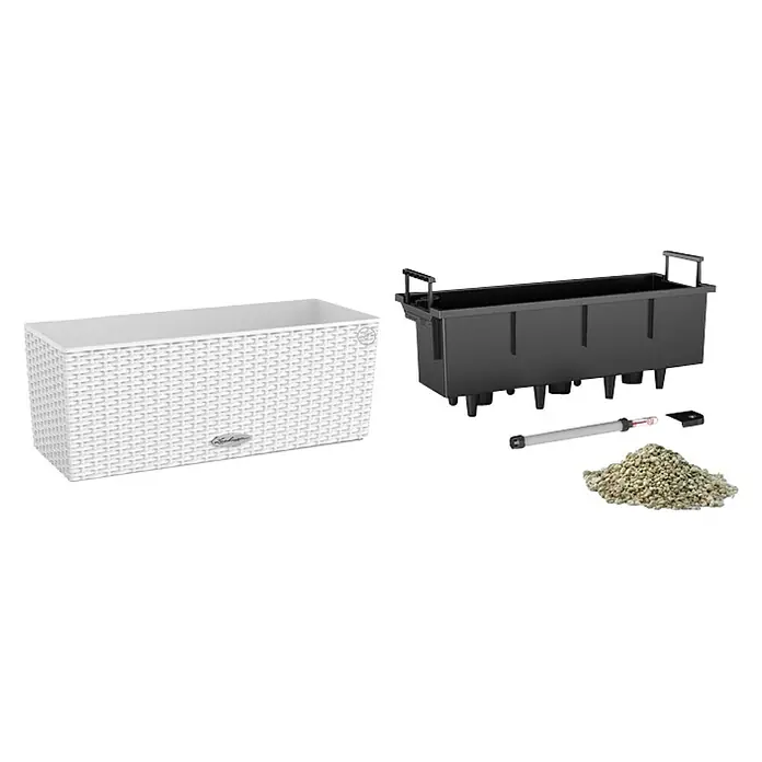 Lechuza Cottage Balkonkasten Balconera - Max. Außenlänge: 50 cm, Weiß - Detailaufnahme