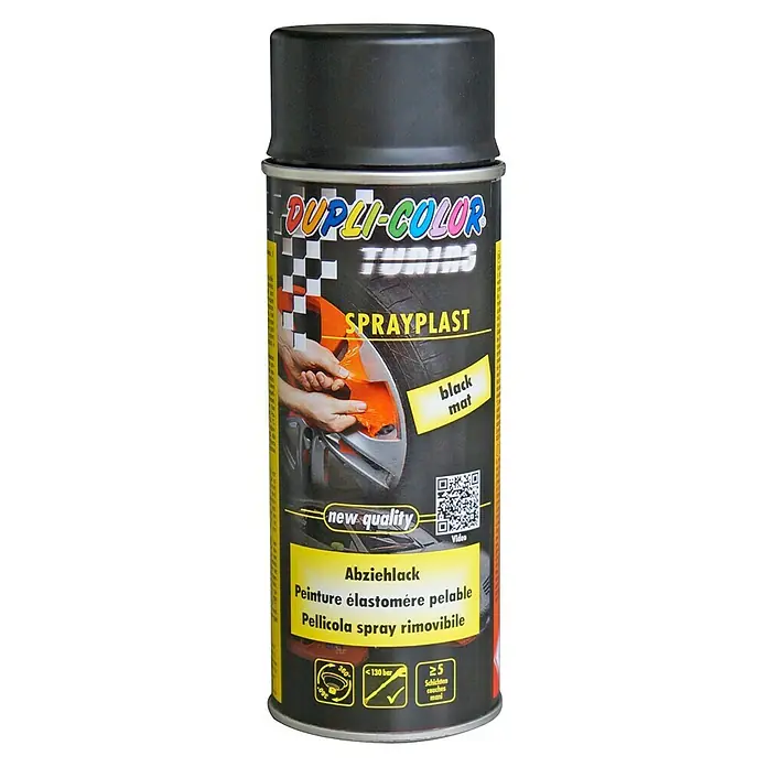 Dupli-Color Tuning Abziehlack SPRAYPLAST - Schwarz, 400 ml - Vorderansicht