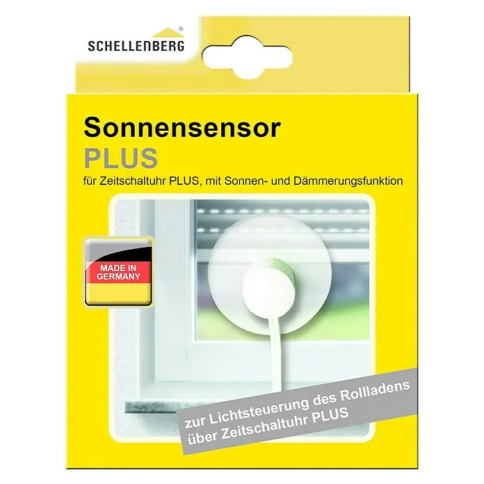 Schellenberg Sonnensensor Plus - Passend für: Schellenberg Zeitschaltuhr Plus, Kabellänge: 1,5 m - Vorderansicht