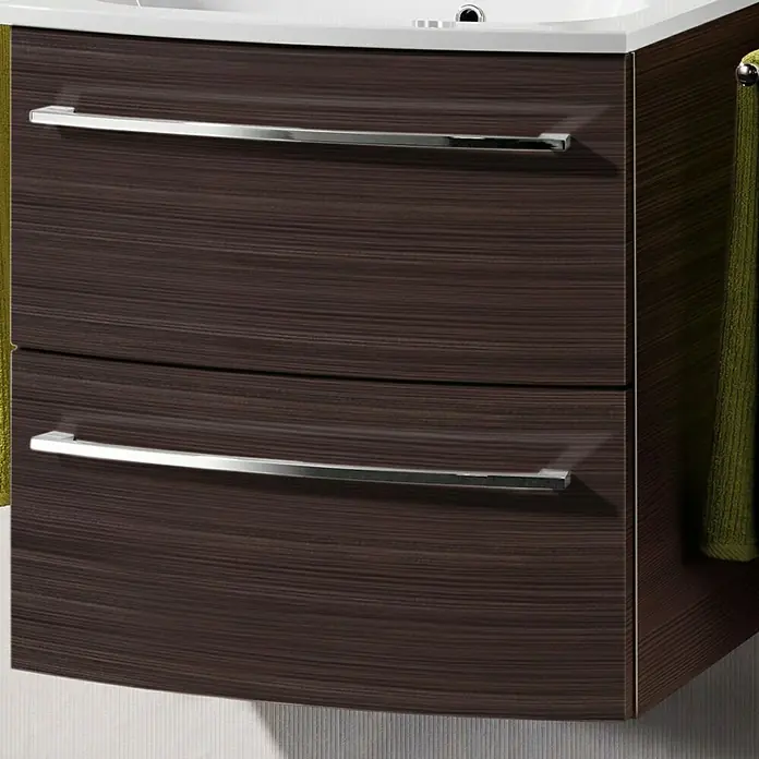 Camargue Swing Waschtischunterschrank - 59,2 x 44,1 x 63 cm, Darkoak, Matt - Linke Seitenansicht
