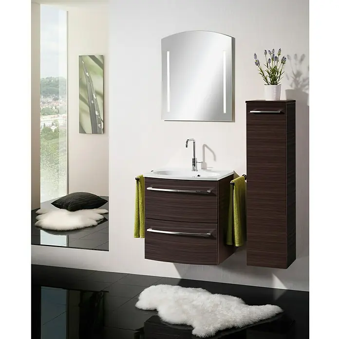 Camargue Swing Waschtischunterschrank - 59,2 x 44,1 x 63 cm, Darkoak, Matt - Stimmungsaufnahme