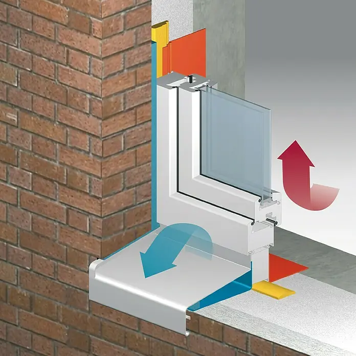 Illbruck Multifunktionsdichtungsband illmod trioplex+ TP652 - Fugenbreite: 10 mm - 20 mm, Fugentiefe: 77 mm, 5 m, Anthrazit, Geeignet für: Fenstermontage