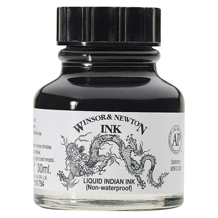 Winsor & Newton Tinta za crtanje - Indian, 14 ml, Vrsta pakiranja: Lonac - Pogled sprijeda