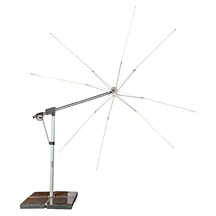 Doppler Schirmgestell Ferrara - Silbergrau, Aluminium