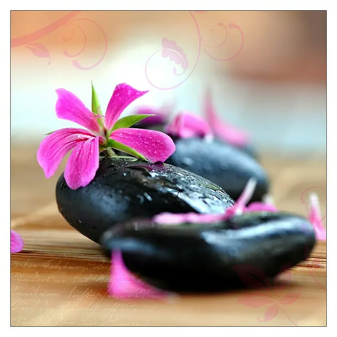 Piedra decorativa Glasbild - Relaxation I, An x Al: 20 x 20 cm - Vista frontal