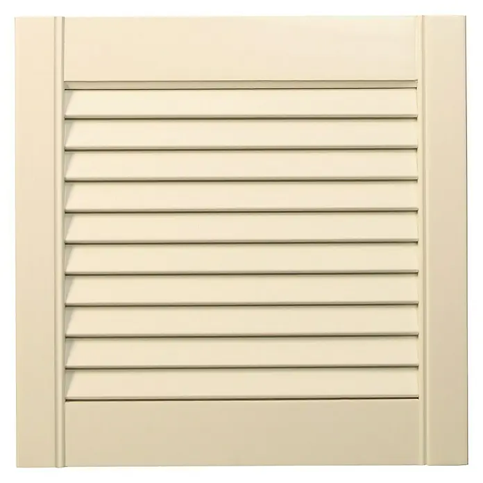 Vrata s lamelama - Š x V: 494 x 762 mm, Vrsta lamela: Otvorena, Bijele boje - Pogled sprijeda