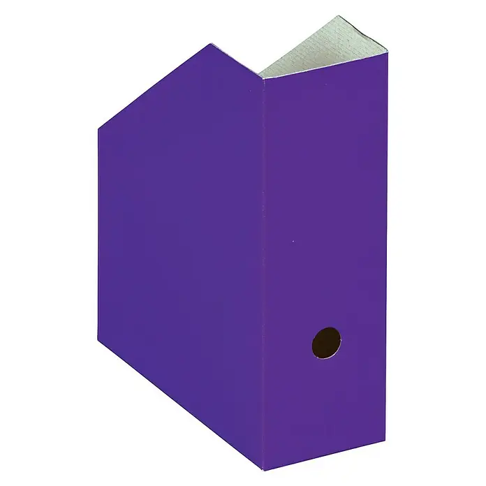 Nips Zeitschriftenbox - L x B x H: 26,5 x 10,5 x 31,5 cm, 5 Stk., Geeignet für: DIN A4, Lila - Rechte Seitenansicht
