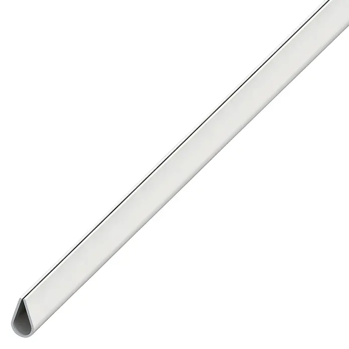 Kantoflex Rahmenprofil - 1.000 x 8,5 x 15 mm, Geeignet für: Max. 2 mm Plattenstärke, Kunststoff, Weiß - Linke Seitenansicht