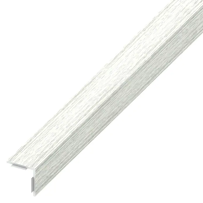 Winkelprofil - 1.000 x 30 x 30 mm, Stärke: 1,1 mm, PVC, Whitewood - Linke Seitenansicht