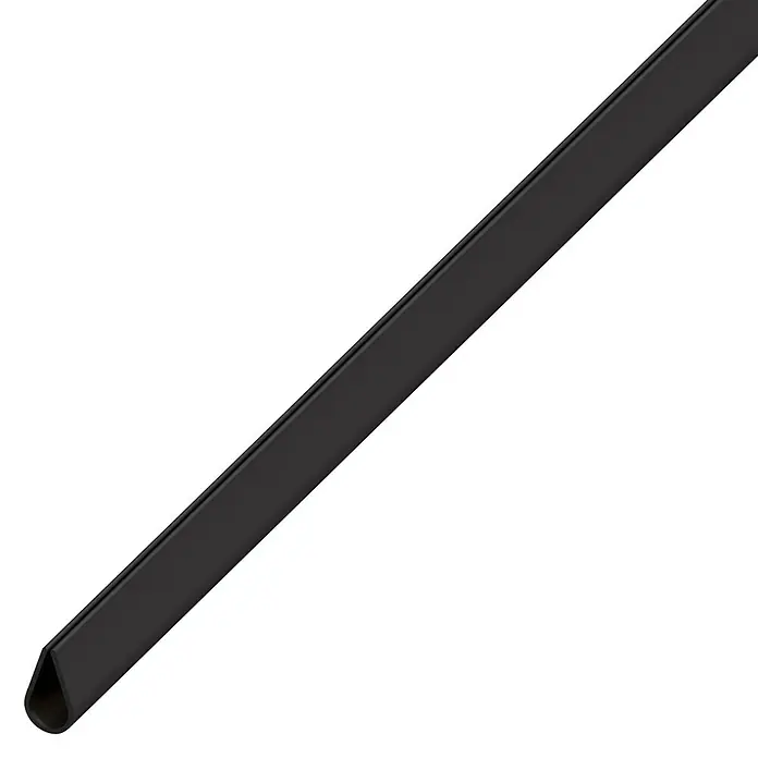Kantoflex Rahmenprofil - 1.000 x 8,5 x 15 mm, Geeignet für: Max. 2 mm Plattenstärke, Kunststoff, Schwarz
