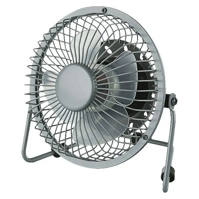 PR Klima Ventilador de sobremesa Compact - Plateado, Diámetro: 15 cm, 2,3 W