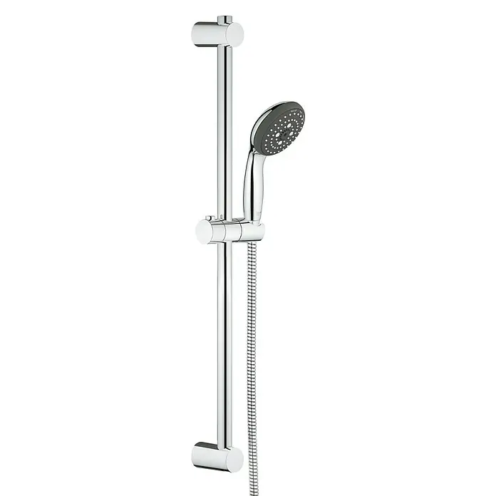 Grohe Vitalio Start Brausegarnitur Vitalio Start 100 - Lochabstand: 47 cm - 62 cm, Art Strahl: Rain, Rain O², Massagestrahl, Chrom - Vorderansicht