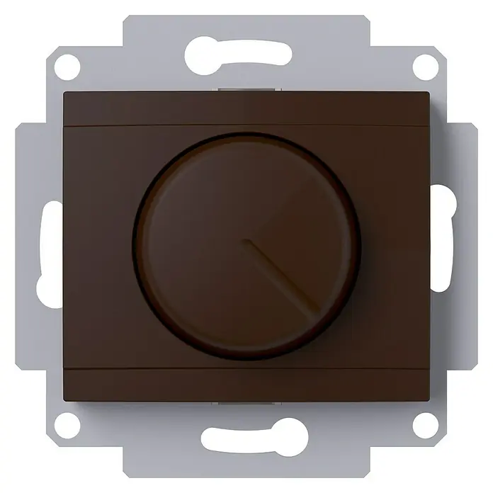 Voltomat DEA 100 Dimmer Elektronisch - Braun, 20 W - 315 W, Kunststoff, Unterputz - Vorderansicht