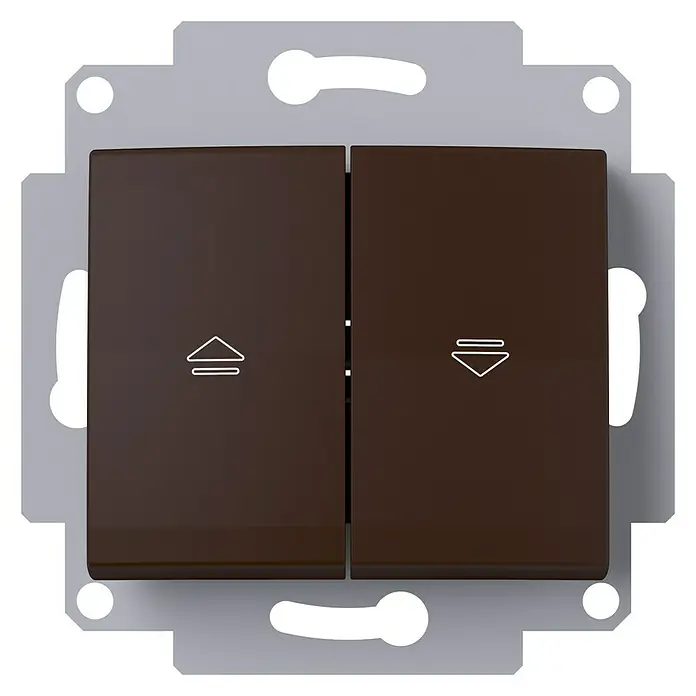 Voltomat DEA 100 Jalousietaster - Braun, Unterputz, Kunststoff, 10 A - Vorderansicht